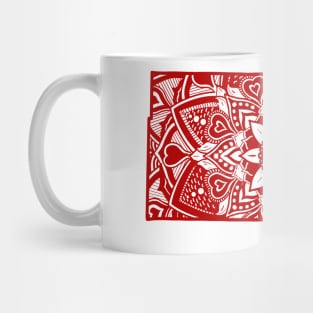 Red South Dakota State Gift Mandala Yoga SD Art Mug